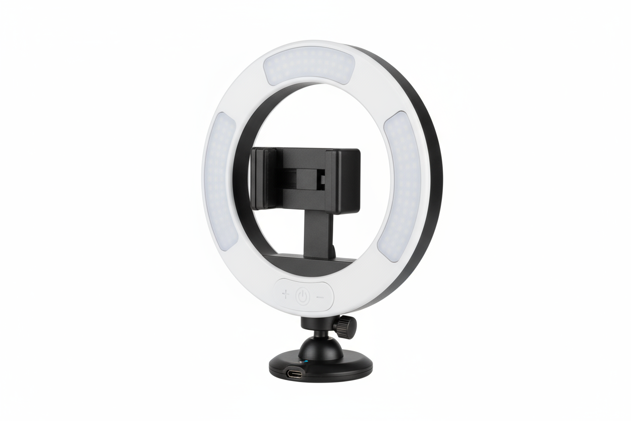 Luz LED anillo (ring light) recargable para móvil/vlooging